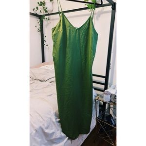 A NEW DAY GREEN MIDI SLIP DRESS, SIZE L